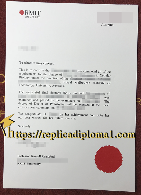 fake RMIT university letter