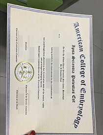 Buy American College of Embryology Degree Certifica