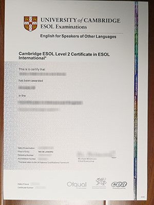 Can i order a fake Cambridge ESOL Level 2 certifica