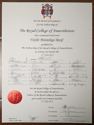 Purchase a fake The Royal College of Anaesthetists 