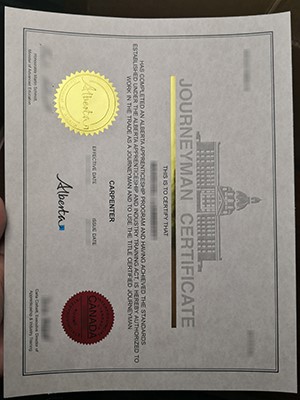 How to order a fake Alberta Journeyman certificate 