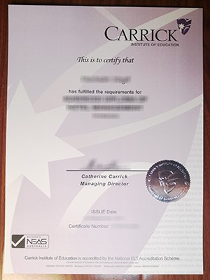 How much does to order a fake Carrick Institute of 