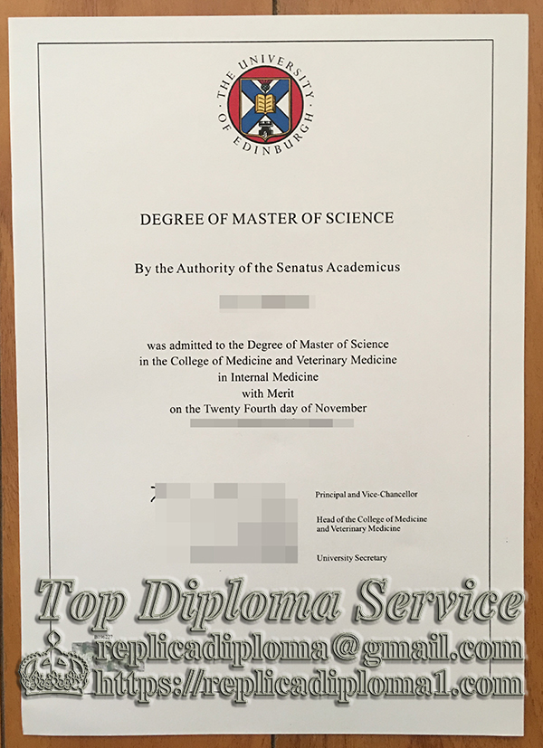 University of Edinburgh degree, University of Edinburgh diploma