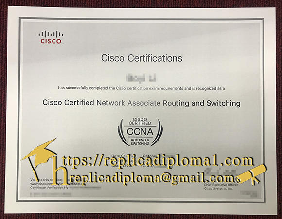 Cisco certification CCNA certificate