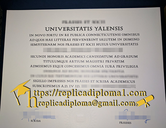 yale university diploma sample from replicadiploma1.com