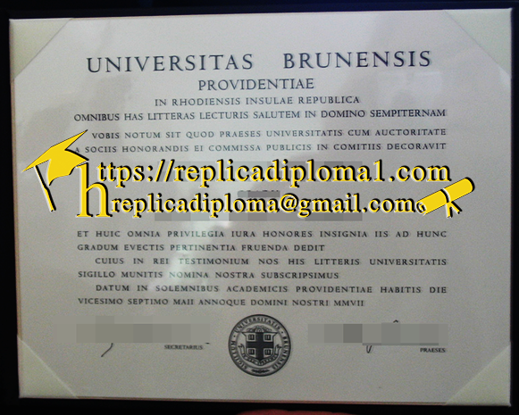 Brown University diploma