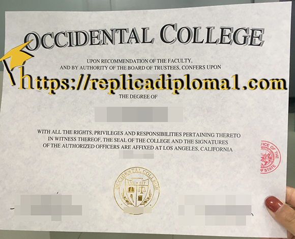 occidental college diploma