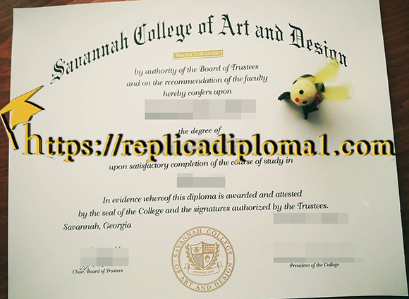 Savannah College of Art and Design diploma