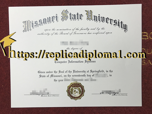 Missouri State University diploma