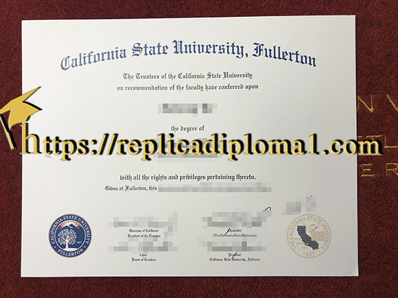 California State University, Fullerton diploma, CSUF degree