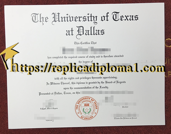University of Texas at Dallas diploma, UTD degree