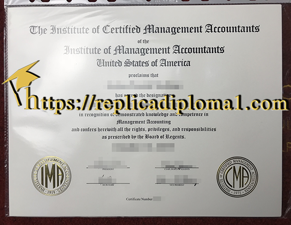 CMA certificate CIMA certificate