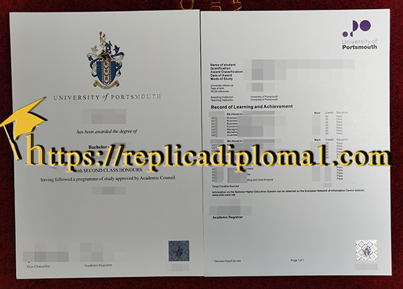 University of Portsmouth Diploma & Transcript