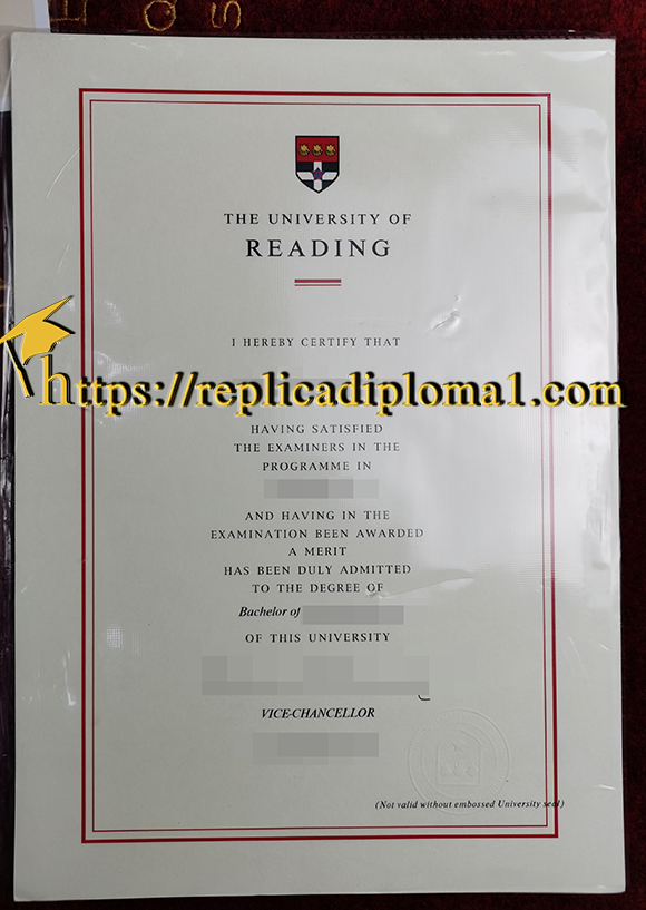 replacement University of Reading transcript certificate sample