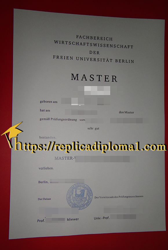 Free University of Berlin degree, FU degree