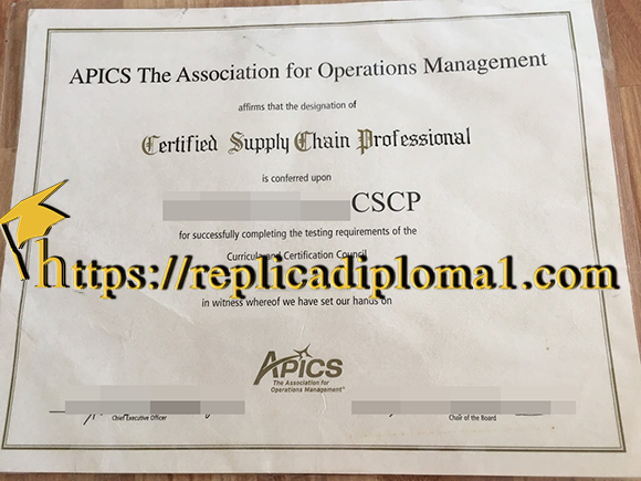 APICS CSCP Certificate