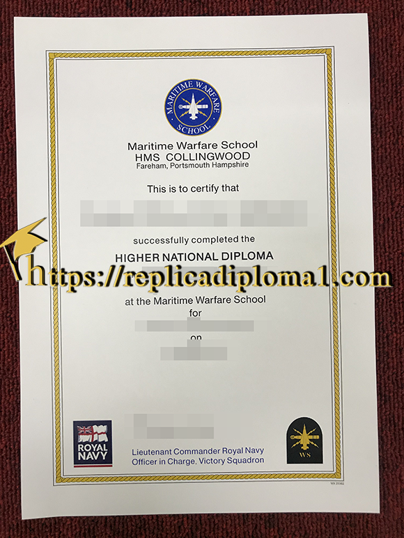Maritime Warfare School diploma, MWS degree, diploma of HMS Collingwood