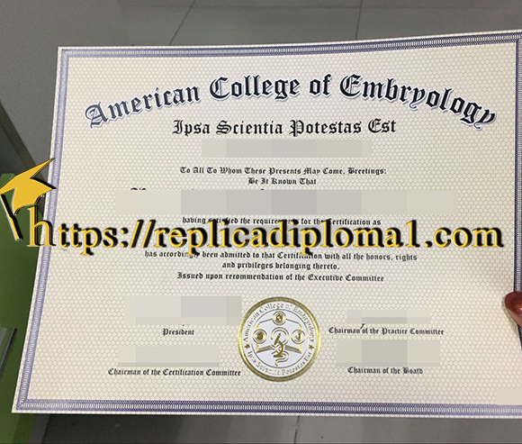 American College of Embryology degree