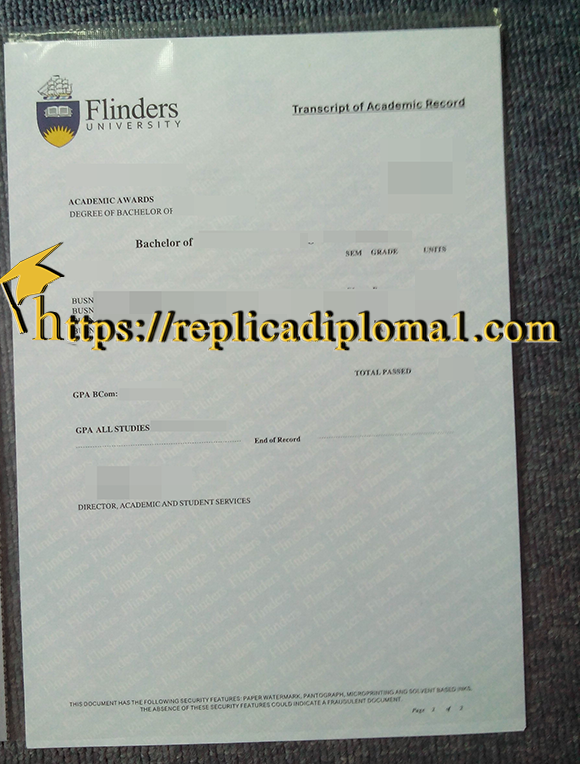 Flinders University transcript
